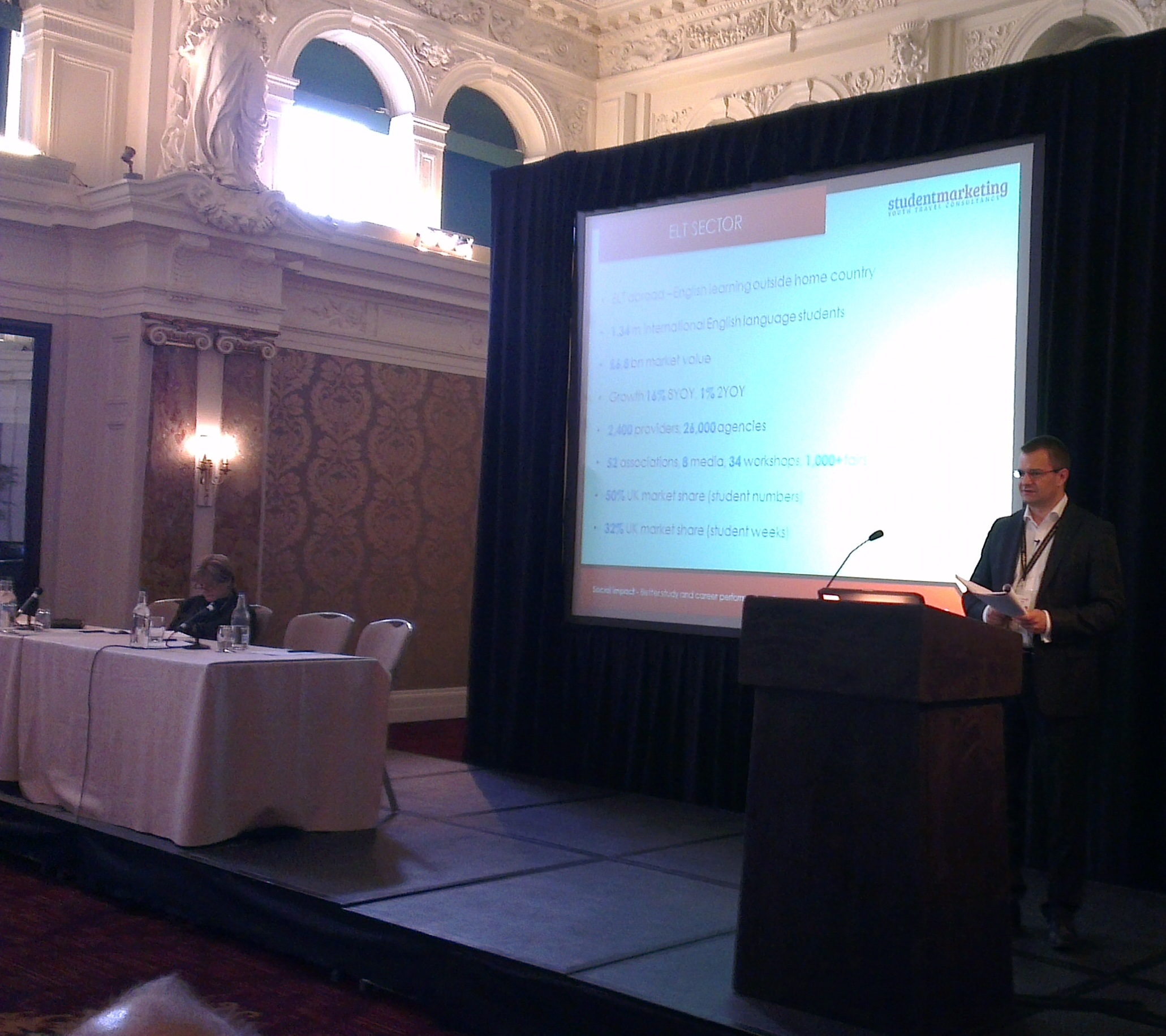 Samuel Vetrak speaking at English UK AGM